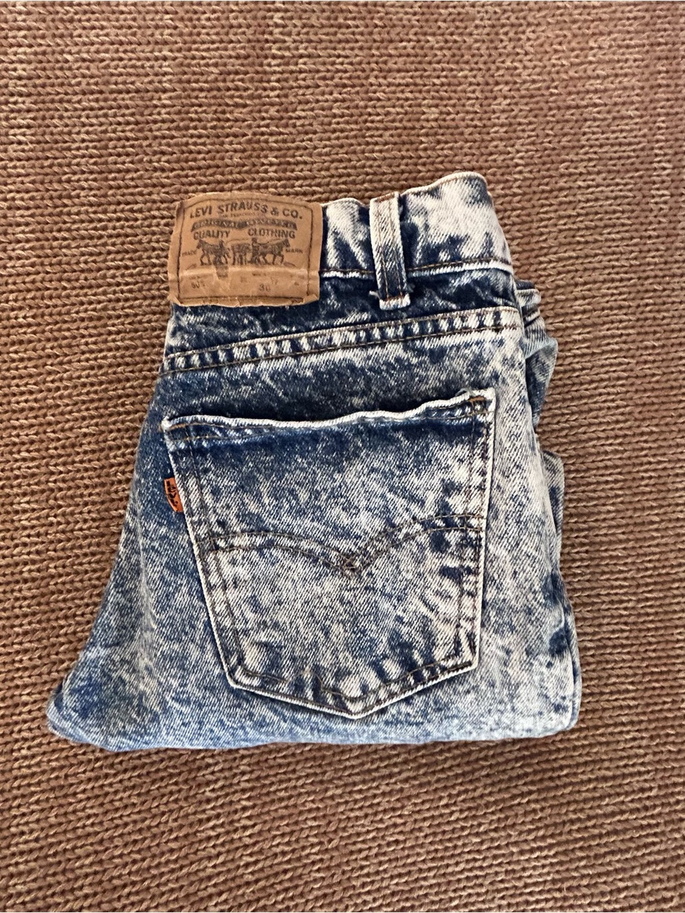 Vintage Boy's Levi's 506's Blue Acid Wash Jeans 30 x 26